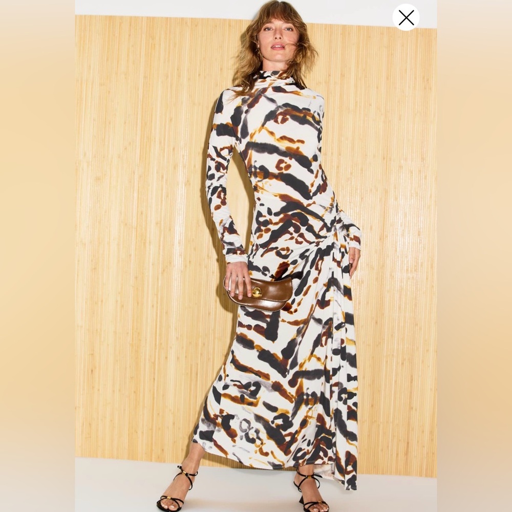 ALC Elegant Animal Print Maxi Dress NEW